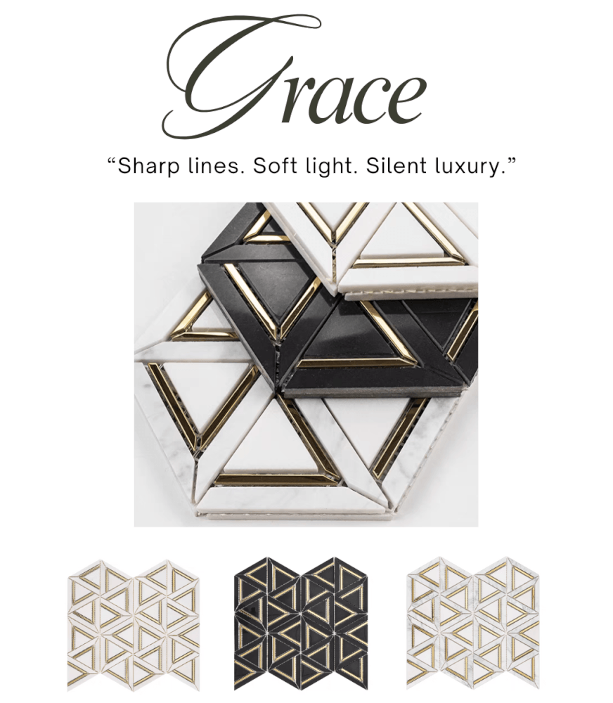 โมเสคหินอ่อน TIMELESS TILES รุ่น GRACE 35X31 ซม. สีขาว